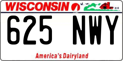 WI license plate 625NWY
