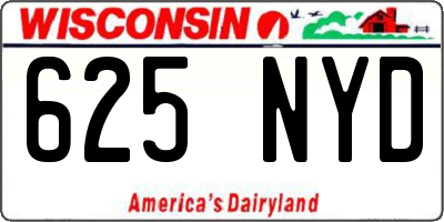WI license plate 625NYD