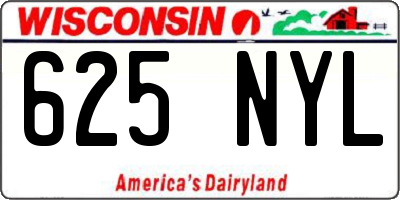 WI license plate 625NYL