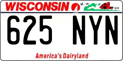 WI license plate 625NYN