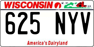 WI license plate 625NYV