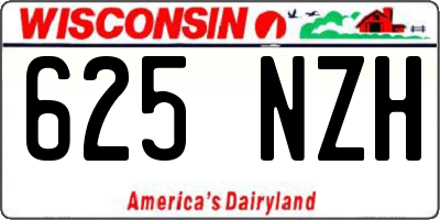 WI license plate 625NZH