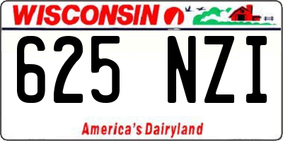 WI license plate 625NZI