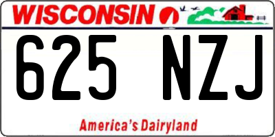 WI license plate 625NZJ