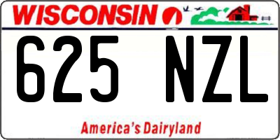 WI license plate 625NZL