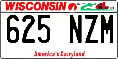 WI license plate 625NZM