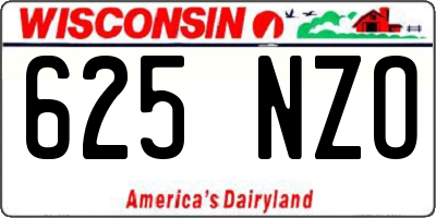 WI license plate 625NZO
