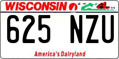 WI license plate 625NZU