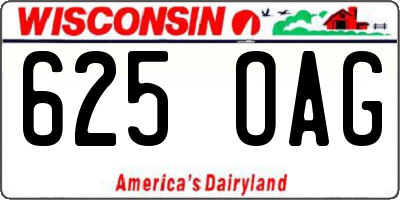 WI license plate 625OAG