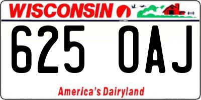 WI license plate 625OAJ