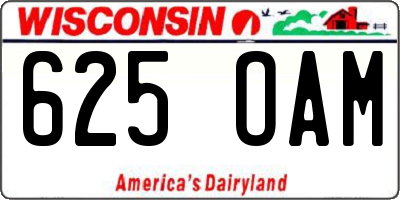 WI license plate 625OAM