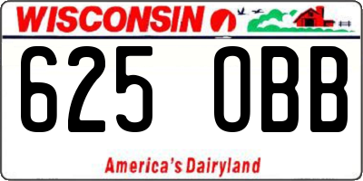 WI license plate 625OBB