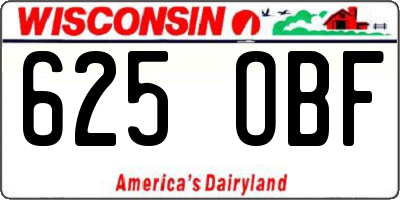 WI license plate 625OBF