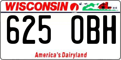 WI license plate 625OBH