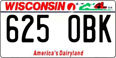 WI license plate 625OBK