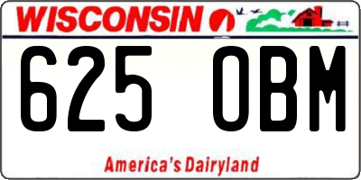 WI license plate 625OBM