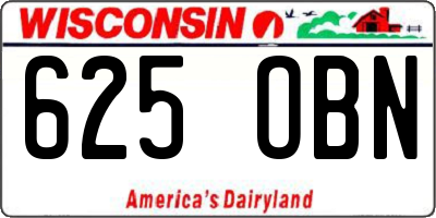 WI license plate 625OBN
