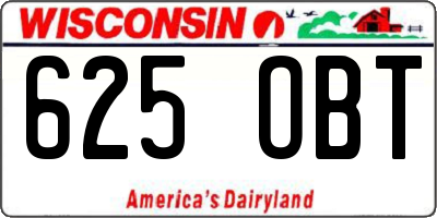 WI license plate 625OBT