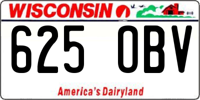 WI license plate 625OBV
