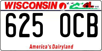 WI license plate 625OCB