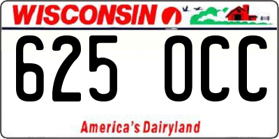 WI license plate 625OCC