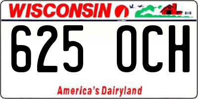 WI license plate 625OCH