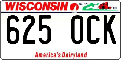 WI license plate 625OCK