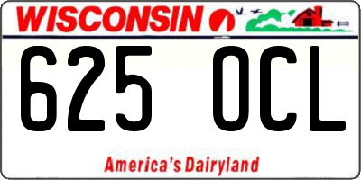 WI license plate 625OCL