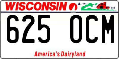WI license plate 625OCM