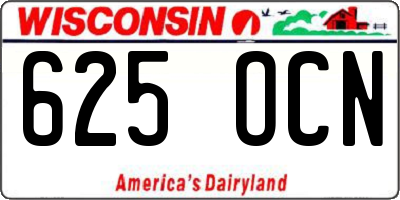 WI license plate 625OCN