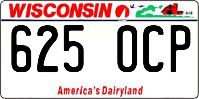 WI license plate 625OCP