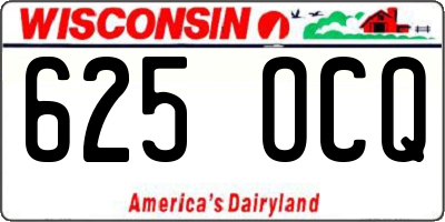 WI license plate 625OCQ