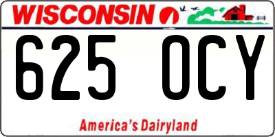 WI license plate 625OCY