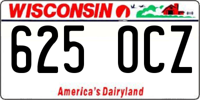 WI license plate 625OCZ