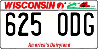 WI license plate 625ODG
