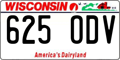 WI license plate 625ODV