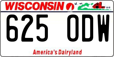 WI license plate 625ODW
