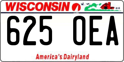 WI license plate 625OEA