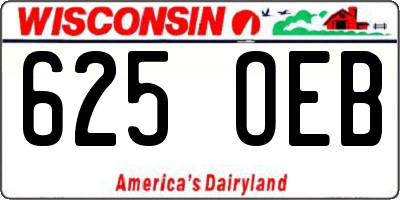 WI license plate 625OEB