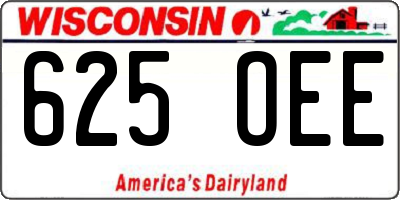 WI license plate 625OEE