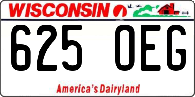 WI license plate 625OEG