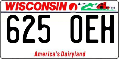 WI license plate 625OEH