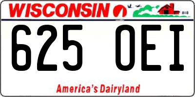 WI license plate 625OEI