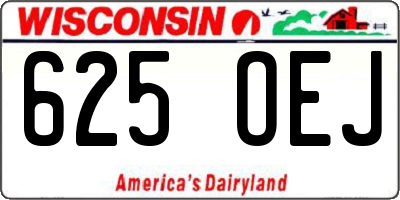 WI license plate 625OEJ