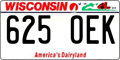 WI license plate 625OEK