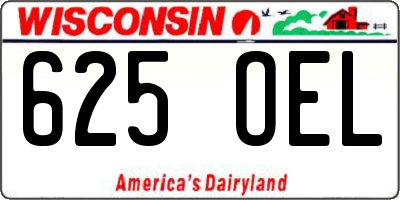 WI license plate 625OEL