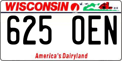 WI license plate 625OEN