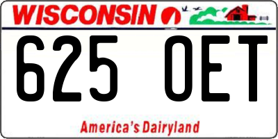 WI license plate 625OET