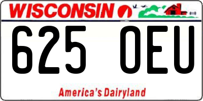 WI license plate 625OEU