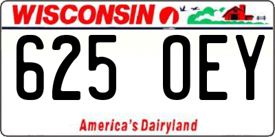 WI license plate 625OEY